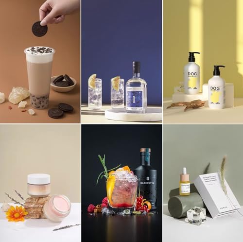 Yoocheese Photo Backdrop for Product Photography, 22x34 in Small Product Background with Tabletop T-Shape Stand, 6Pcs/12 Colors for Flat Lay, Food, Jewelry, Cosmetics Photography - Image 3