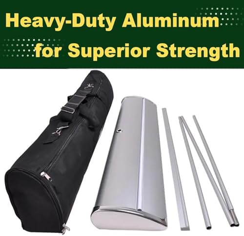 Custom Banner Pop up Banner Aluminum Deluxe Retractable Banner-Made in USA-33"x81" with Stand Roll up Banner for Business, Trade Shows, Stores, Advertising, Events - Image 3