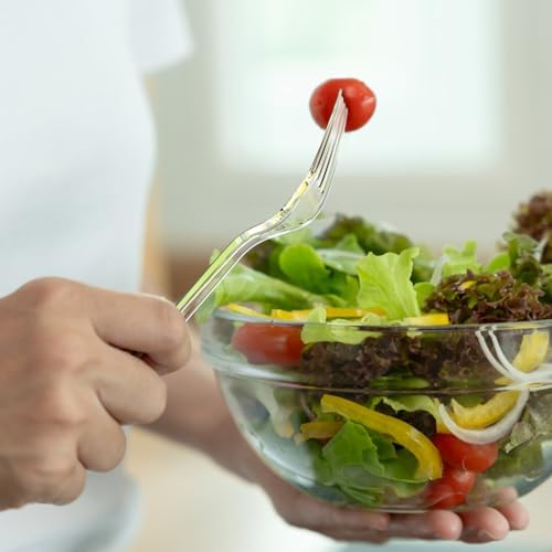Dealusy 360 Count Extra Heavy Duty Clear Plastic Forks Disposable - Image 6