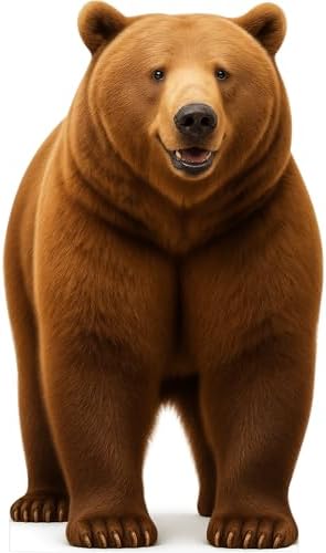 Brown Bear 6FT Life Size Cardboard Cutout, 1 PC by DP+BOUTIQUE