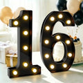 Pooqla 16th Birthday Decorations for Boys, Large Black Light Up Numbers by Pooqla
