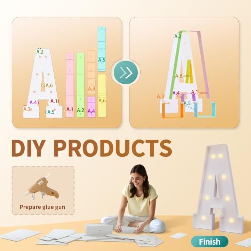 imprsv 3FT Marquee Letters, Large Light Up Letters X Sign for Party Decor - Image 2