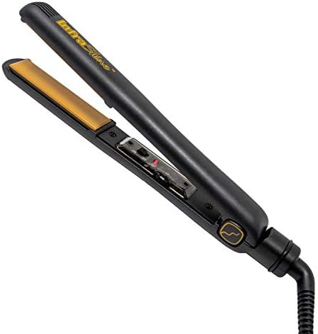 Original Medium Flat Iron, 1 inch, Black - Ceramic Floating Plates for Smooth, Shiny, Frizz-Free Hair - 1 Year Warranty, Made in Korea by INFRASHINE