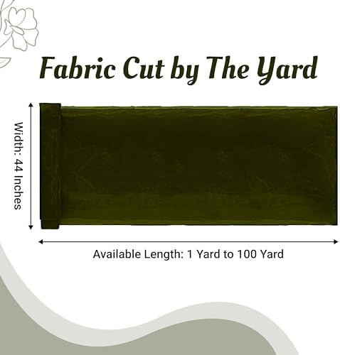 1 Yard Organza Fabric 44" Wide for Wedding Event Décor - Olive Green - Image 2