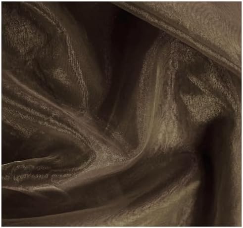 45 Yard Organza Fabric 44" Wide for Wedding Event Décor - Coffee - Image 4