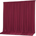 10x10ft Burgundy Backdrop Curtain Panels for Parties - Wrinkle Free Polyester Photo Curtain Backdrop Wedding Back Drop Fabric Drapes for Party Decorations Background for Photography by WishCare