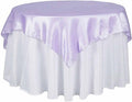 Balsa Circle 10 pcs 72x72 inch Lavender Square Tablecloth Satin Fabric Overlays Linens | Table Cloths Cover for Wedding Party Banquet Reception Events Decoration Kitchen Dining Events Kitchen Dining by BalsaCircle