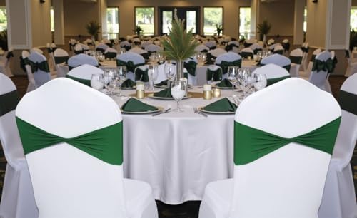 MDS Pack of 50 Spandex Chair Sashes Without Slider Buckles – Green - Image 6
