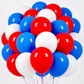Voircoloria 66pcs Red White Blue Latex Party Balloons, 12inch by Voircoloria