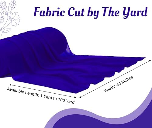 30 Yard Chiffon Fabrics, 44" Wide, Lightweight, Sheer – Royal Blue - Image 4