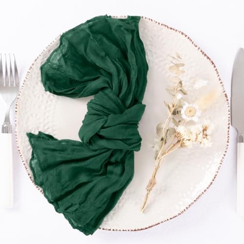 DeZerlor Emerald Green Christmas Cheese Cloth Napkins Set of 50 for Party - Image 3