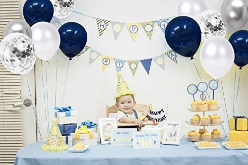 Hiquaty Navy Blue Balloons,50pcs 12 Inch Blue and Silver Balloons - Image 7