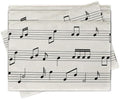 Vintage Music Sheets Placemats Set of 4, Retro Musical Notes Staff by Croar