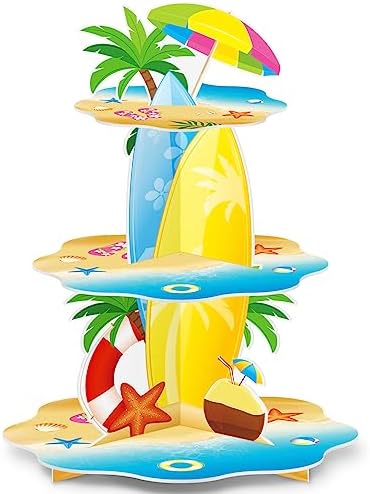 BenLouis 3Tier Hawaiian Cupcake Stand Birthday Party Decorations by BenLouis