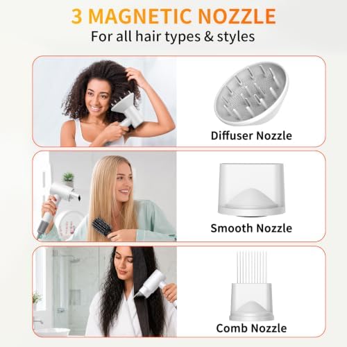 High-Speed Hair Dryer with Diffuser, 180,000 RPM Ionic Blow Dryer - Image 2