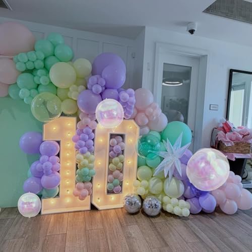 Pastel Balloons Arch Magic Unicorn Iridescent Birthday Party Baby Shower - Image 2