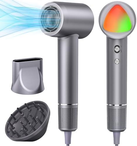 Hair Dryer 160000 RPM Ionic, 500M Negative Ions, Lightweight for Travel by YSATERY