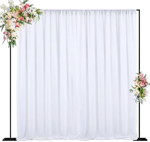 Wokceer 10x10FT Backdrop Stand Heavy Duty Pipe and Drape Kit Black by Wokceer