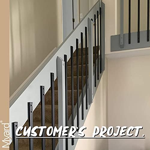 Myard 32-1/4'' Traditional Rectangular Iron Deck Balusters, Matte Black - Image 6