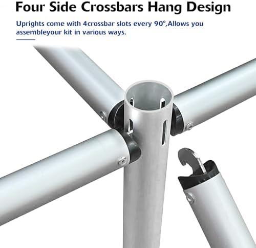 Hecis Pipe and Drape Backdrop Stand,8ft x 10ft Backdrop Stand, Adjustable Metal Heavy Duty Wedding Background for Parties Birthday Party Baby Shower Wedding Decorations - Image 3