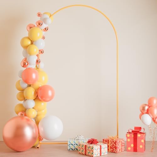 7.2FT Wedding Arch Backdrop Stand, Heavy Duty Metal Arch Frame for Balloons, Flowers & Fabric, Event Decoration Stand for Ceremony, Party & Photos by Atronor