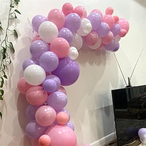 Pink and Purple Balloons, 75 Pack Pastel Purple Pink and Matte White Latex Balloons, Pink Purple Macaron Helium Balloons for Girls Birthday Wedding Baby Shower Christening Engagement Party Decorations - Image 6
