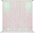 PartyDelight Iridescent White Sequin Backdrop 6x6ft Shimmer Photo Curtain by PartyDelight