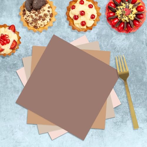 Oigco 60 PCS Brown Paper Plates Boho Baby Shower Decorations Gradient Brown Plates and Napkins for Birthday Wedding Boho Baby Shower Bridal Shower Party Supplies - Image 5