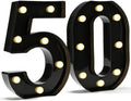 Pooqla Black Light Up Numbers, 50th Birthday Decorations for Men by Pooqla