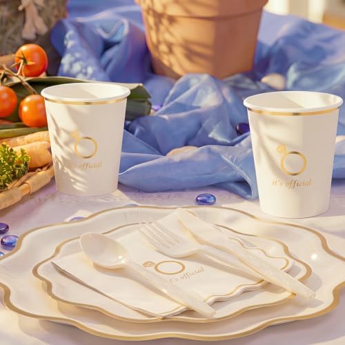 175 Pcs Engagement Party Supply Bridal Tableware Set, Classic - Image 6