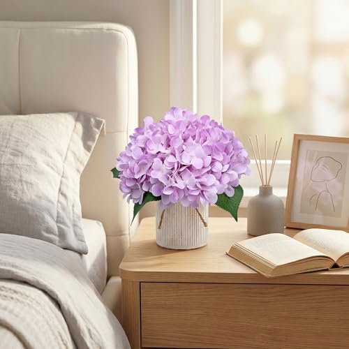 Set of 6 Artificial Flower Table Centerpieces (Lilac, 6 X Flower Table Centerpieces) - Image 5