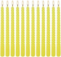 Yellow Spiral Taper Candles, 12 Pack 10 Inch Unscented by ECLHTLNY