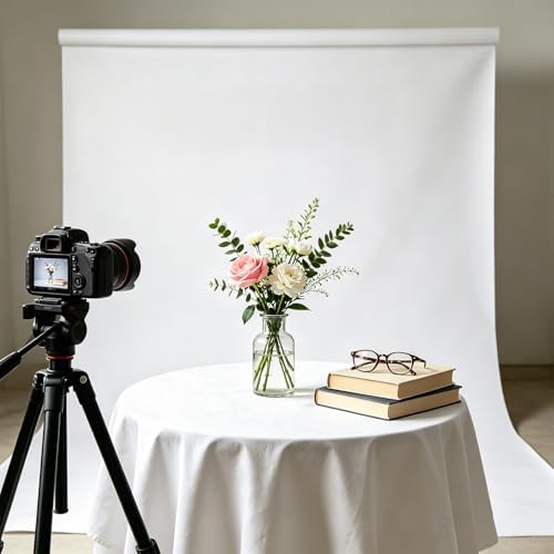 White Photography Backdrop for Photoshoot, Fabric 8x10ft - Image 3