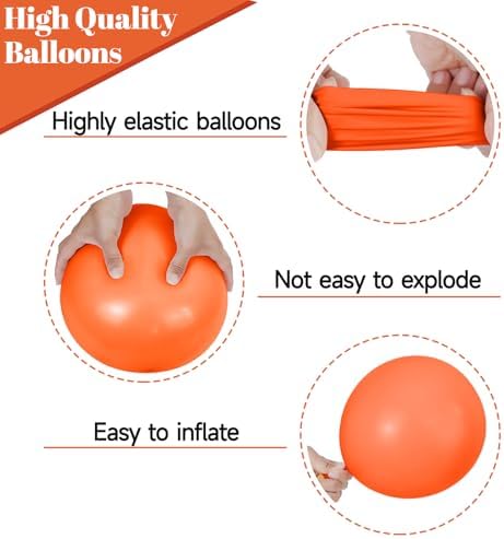 68Pcs Blue and Orange Balloons 12 Inch Nude Color Deep Light Blue Balloon for Birthday Party Decorations Confetti Blue and Orange Graduation Decorations. - Image 3