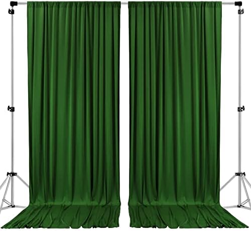 AK TRADING CO. 10 feet x 10 feet Valley Green Polyester Backdrop Drapes Curtains Panels with Rod Pockets - Wedding Ceremony Party Home Window Decorations by Fabrics%7CEventDecor%7CCrafts%7CUpholsteryFoam