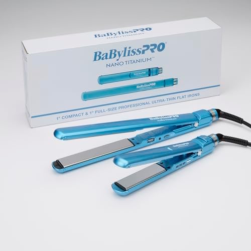 BabylissPRO Nano Titanium Ultra-Thin Hair Straightener, Professional Flat Iron, 5-Inch Extended Plates for Faster Straightening, for All Hair Types by Unknown