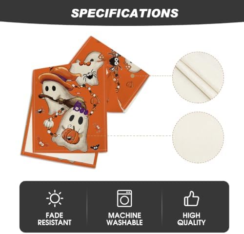 Artoid Mode 210 GSM Halloween Table Runner Home Party Decor 13x72 Inch - Image 5