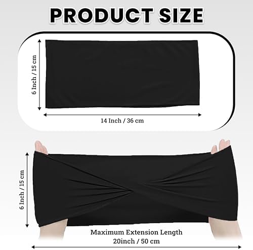 MDS Pack of 50 Spandex Chair Sashes Without Slider Buckles – Black - Image 2