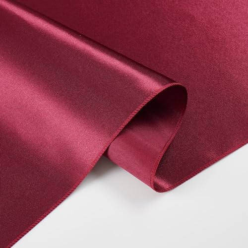 Burgundy Satin Table Runner, 12x108 Inches, 4 Pack - Image 5