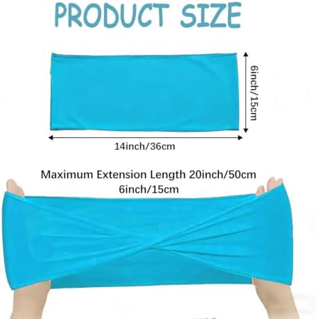 Lake Blue Chair Sashes Bows 60Pcs Spandex Chair Sashes Elastic Chair Cover Bands Ties Without Buckle for Wedding Birthday Party Ceremoney Events Decoration - Image 2