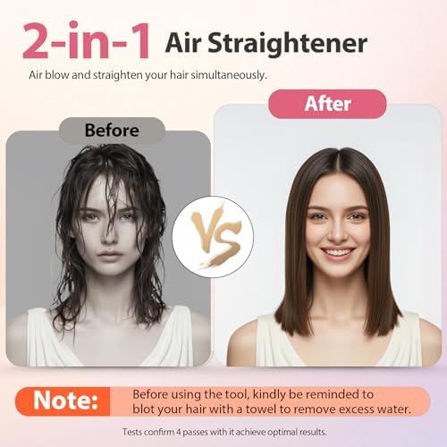 Quico Air Hair Straightener, Airflow Straightener 100-240V Dual Voltage - Image 3