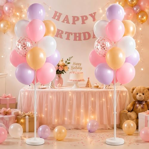 10" Pastel Party Balloon Column Kit Set of 2 For Themed Party - Image 5