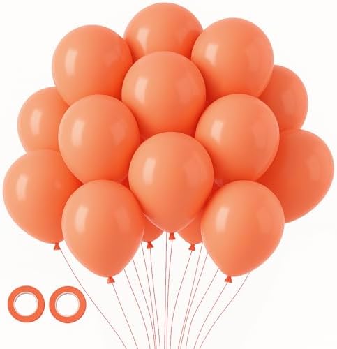 Voircoloria 105pcs Peach Party Latex Balloons, 12inch by Voircoloria