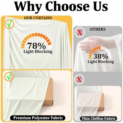 20x10 FT Ivory Backdrop Curtains for Weddings, Parties and Photo Booths - Image 5