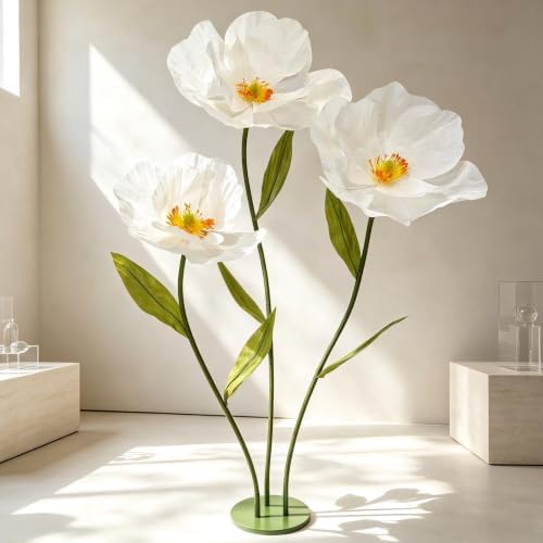 5.58FT Artificial Paper Flowers, Large Flower Backdrop by Unknown