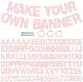 BEISHIDA Glitter Light Pink 116 Pc A-Z DIY Letter Custom Banner Party Decor by Beishida