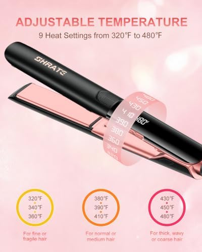 SHRATE Flat Iron Hair Straightener | 2 in 1 Flat Iron and Curler | 1.2 Inch - Image 5