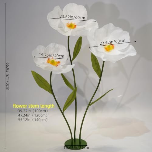 5.58FT Artificial Paper Flowers, Large Flower Backdrop - Image 2