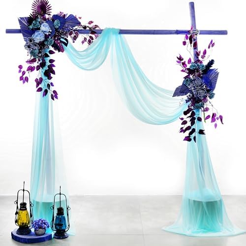 Pack of 1 Wedding Arch Drape Panel Fabric 30" x 30ft - Teal - Image 2