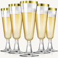 SUREHOME Gold Champagne Flutes Plastic Champagne Glasses Disposable 40 Pack 5 Oz Gold Rim Crystal Stemware Wedding Toasting Wine Mimosa Glasses Cups Bulk for Birthday Graduation Party Supplies 2026 by SUREHOME